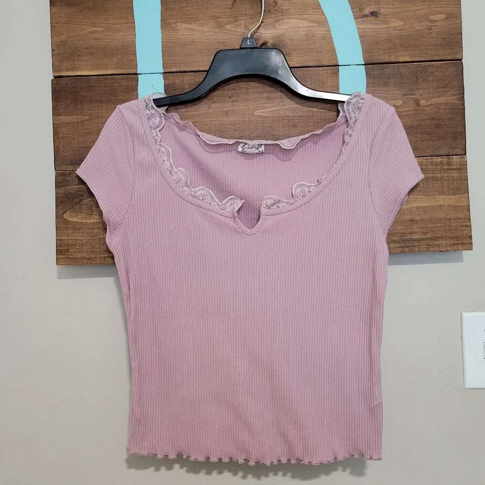 Free People Women's Classic Twist Short Sleeve Tee Size Large